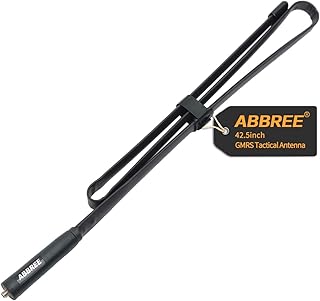 ABBREE GMRS Antenna 42.5-inch SMA Female CS Tactical Antenna for Baofeng and GMRS Radios