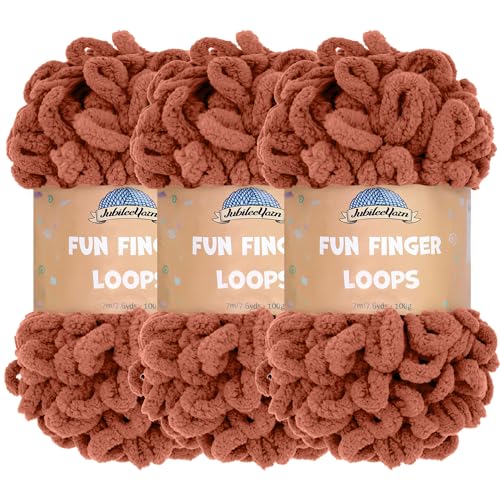 JubileeYarn Fun Finger Loops Yarn - Umber - 3 Skeins