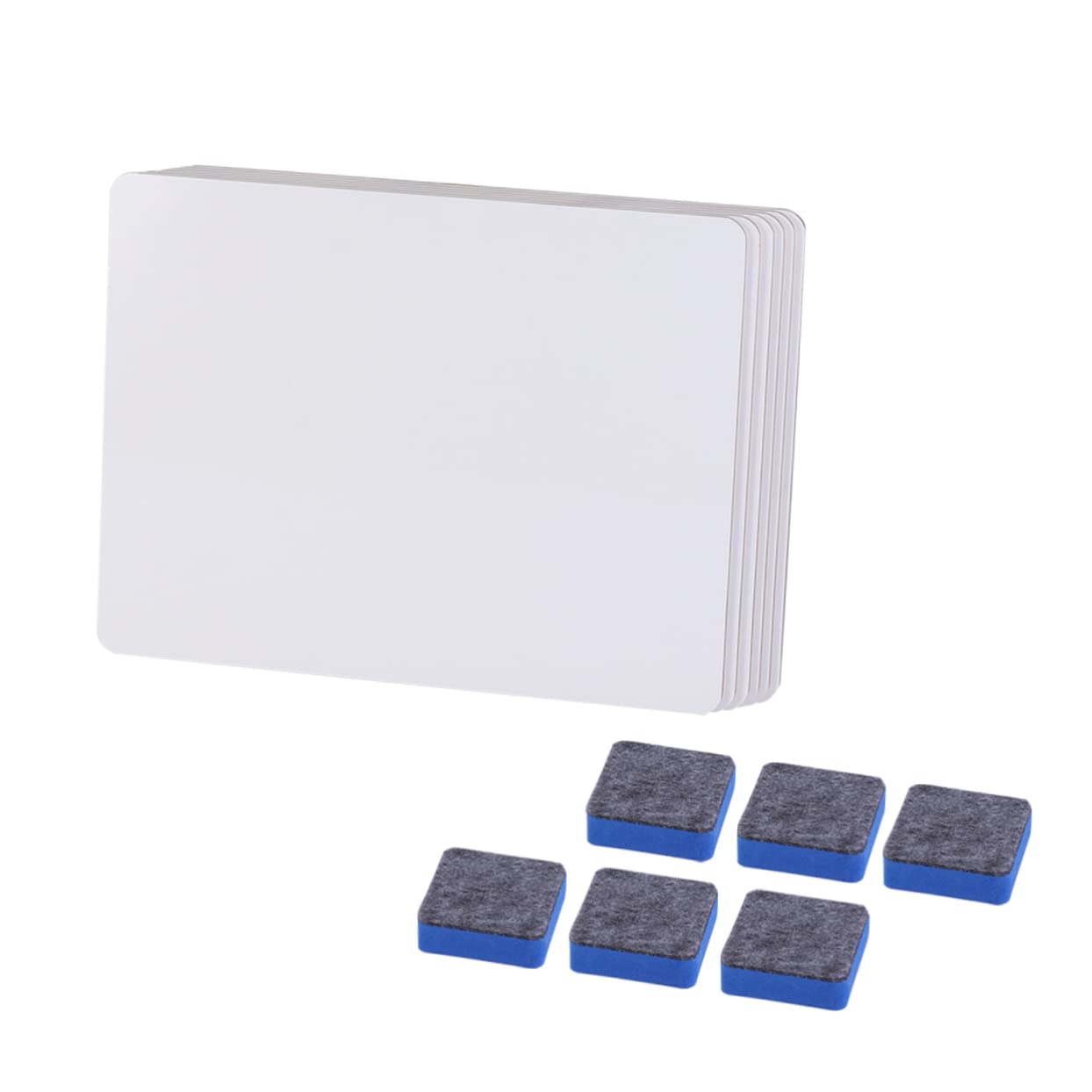Mini Tableau Blanc Portable Effaçable 6 Pièces pour Bureau