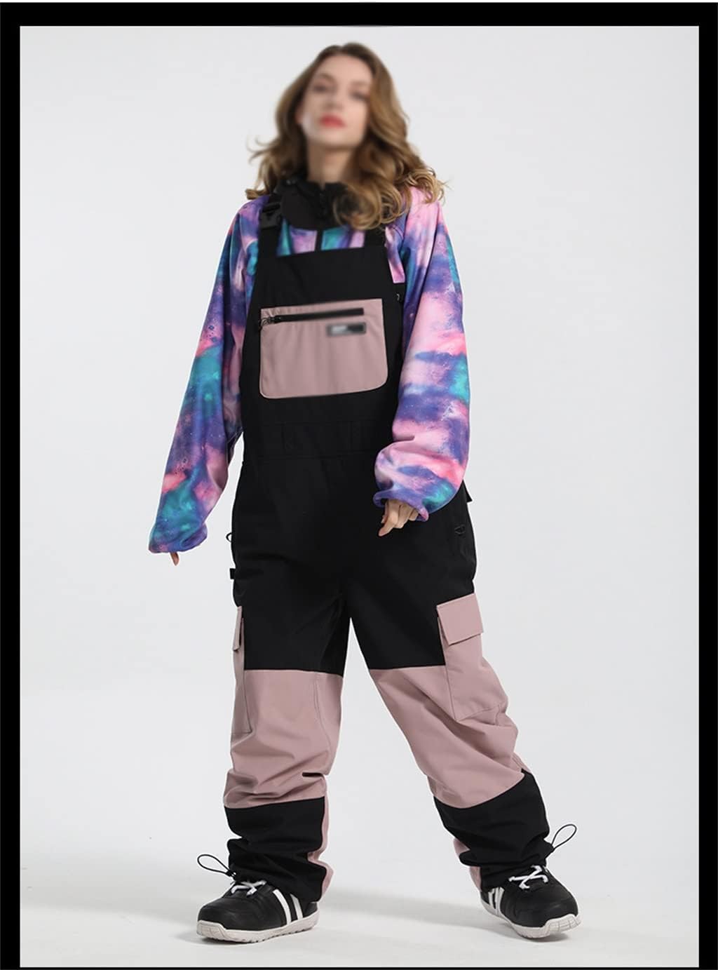 piece ski suit women's outdoor snowboard pants overalls snow loose