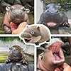 Mueisytp Moo Deng Plush Toys,MooDeng Hippo Stuffed Animals Cute Moo Deng Hippo Plush Soft Pygmy Hippo Plush Stuffed Animal Pillow for Kids Adults Birthday Gift #5