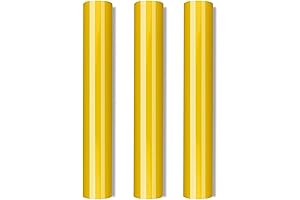 3D Puff Heat Transfer Vinyl for Cricut, 3 Sheets 12" x10" Gold Puff Vinyl HTV