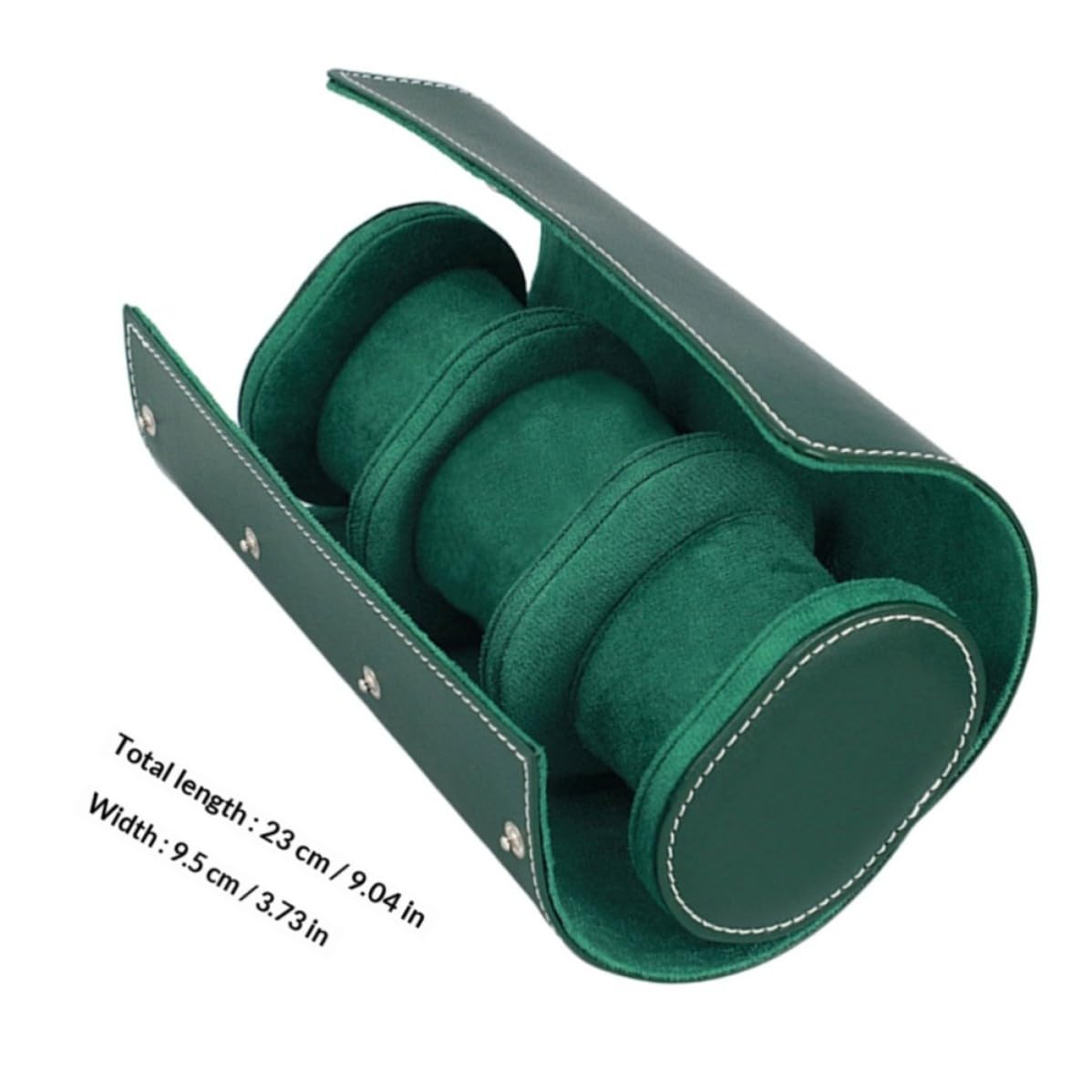 Sosoport Organizador de Relojes de PU Portátil Tapa, Verde