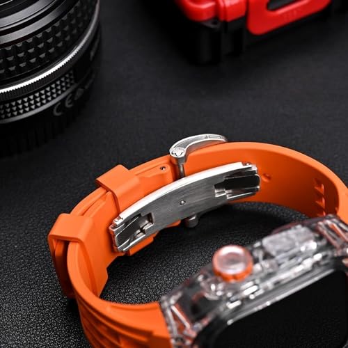 Bracelet Apple Watch 45mm antichoc en caoutchouc transparent