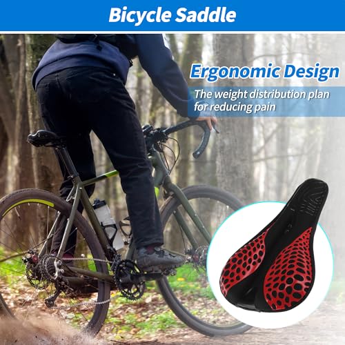 Selle vélo double absorption chocs avec rembourrage doux étanche - 7
