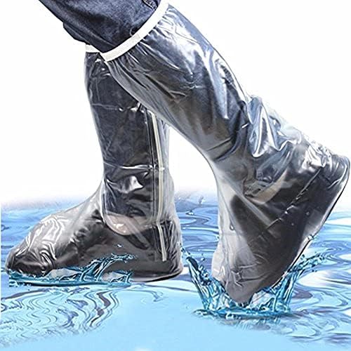 Men Women Rain Shoe Covers Waterproof High Boots Flat Anti-Slip Overshoes Rain Gear (Color: S)