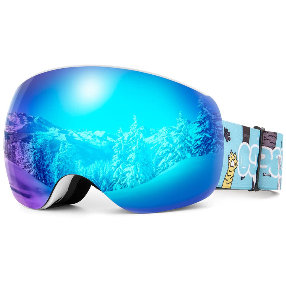 Lunettes de ski pour enfants, lunettes de myopie sphériques à double couche antibuée, équipement d'alpinisme en plein air, compatibles avec les casques de ski, adaptées aux hommes, aux femmes et