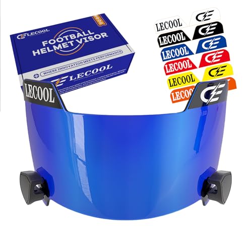 LeCool Football Visor – 3D Molded Curved Lens Technology, Wide