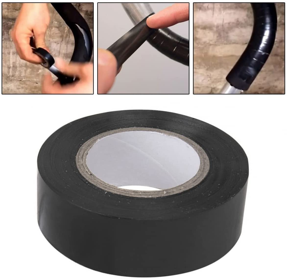 MASINIES 20 m Fahrrad-Lenkerband, Reparaturband für Rennräder, schwarzes Lenkerband, Reparaturband und Lenker-Finishing-Klebeband Sport & Freizeit