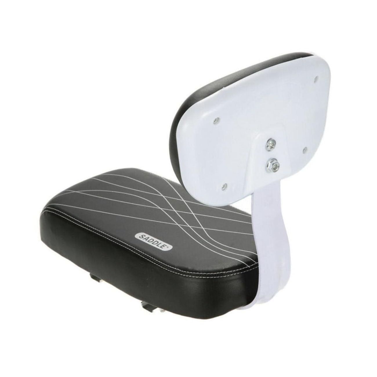 Happyyami Cuscino Posteriore per Trasporto Passeggero Schienale Morbido e Confortevole in Cuoio Nero per Bicicletta su Bici Pieghevoli e Stradali