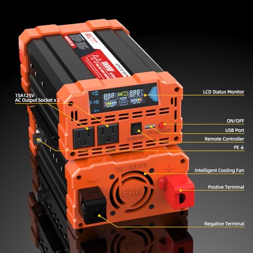 Belttt 1000Watt Pure Sine Wave Inverter 12V Dc To 120V Ac For Rv thumb #6