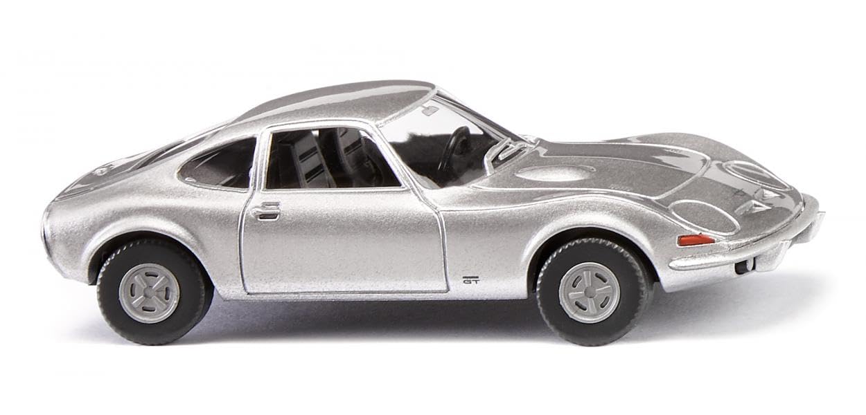 Wiking Opel GT, Silver Metallic, H0 1:87, Male Adult Hobbyists Collectors, Miniature Car