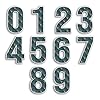 2 x 15cm Tall Art Deco Number Vinyl Stickers - Numbers Vintage Artistic Pattern Home Car Dustbins Wheelie Bin Garbage Bins Sticker (Number 9) #1