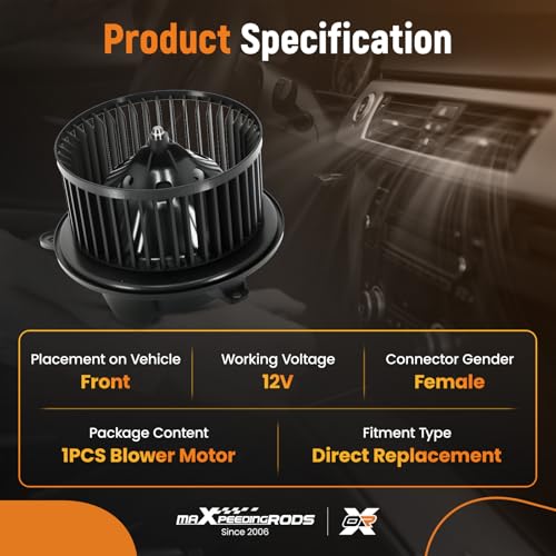 Image of maXpeedingrods AC Heater Blower Motor with Fan 700315 for Dodge Dart 2013 2014 2015 2016# 68225055AB 2311894 68163782AA PM4050