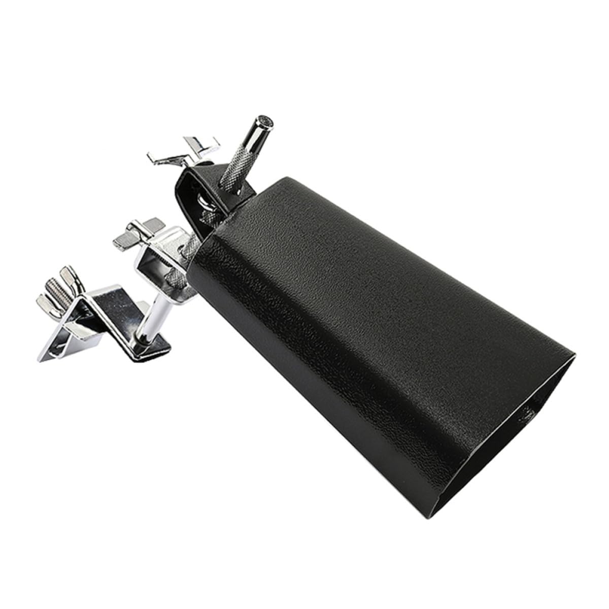 Cabilock Cencerro Metálico Negro para Batería Sonido Rico y Estructura Robusta, Accesorio Adecuado para Estudiantes y Principiantes en Percusión