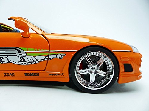 Jada Toys Fast & Furious Toyota Supra 1:18 Diecast Vehicle, Orange