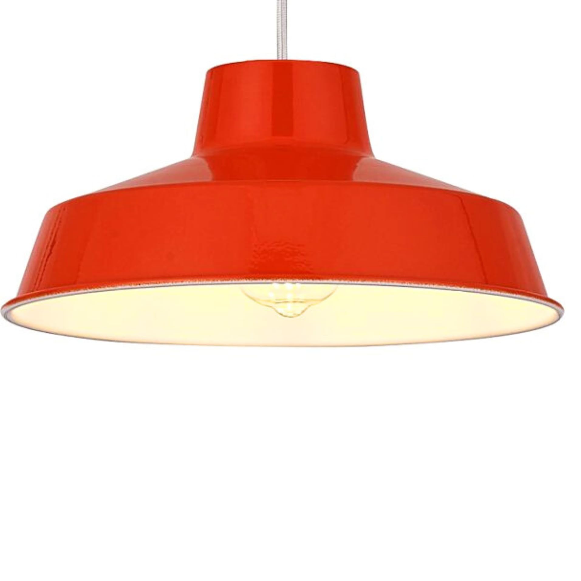 Loxton Lighting Classic Metal Pluto Lampshade Pendant Shade 30cm (12inch) (Orange)