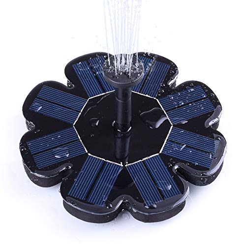 Ankway Solar Fountain Pump 1.6W Solar Birdbath Fountain Adjustable Waterflow Sprinkler Fountain with Filter for Outdoor Bird Bath, Pond, Pool, Fish Tank, Patio Garden Decoration (Upgraded Version)