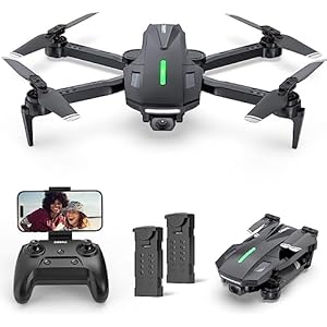 DEERC Drone with Camera, D70 Drones with Camera for Adults 720P HD, RC Quadcopter for Beginners with 2 Batteries, Kids Toy Easy to Play, Auto Hover, Voice Control, APP Control, 3D Flips
