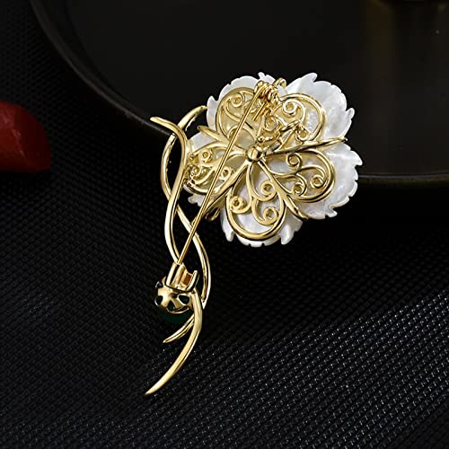 Broche de flor de begonia vintage accesorios de moda pin de lujo mujer 3