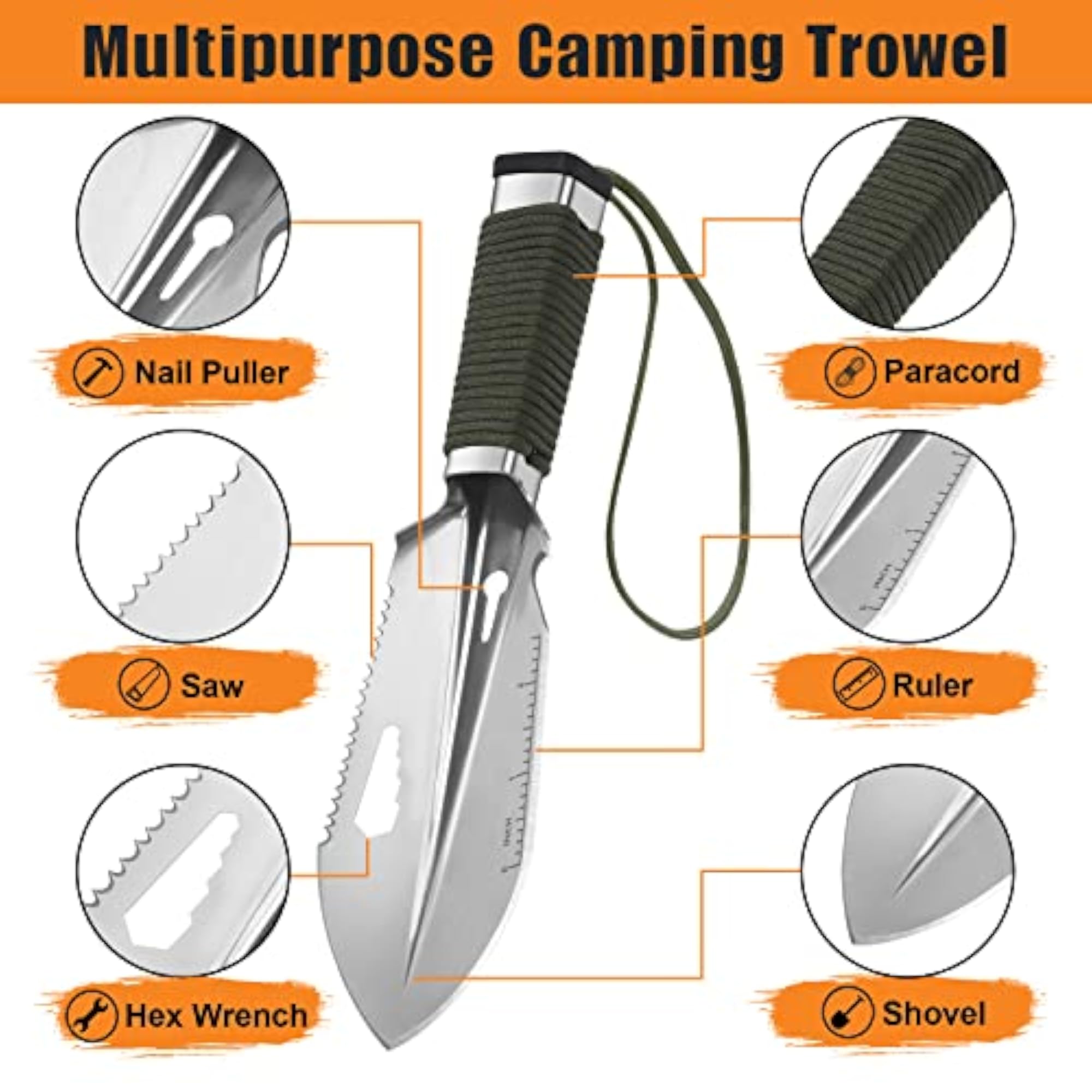 Mini Portable Camping Trowel for Outdoor Use