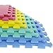 Interlocking Floor Mats - 8-Piece Nontoxic Exercise Mat or Play Mat for Toddlers, Babies or Kids - Foam Padding for Home Gym by Stalwart (Multicolor)