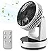 Ventilateur Silencieux Chambre, 9 Pouces 30W Petit Ventilateur Portable avec Télécommande, Ventilateur de Table qui Oscille Horizontalement et verticalement, Ventilateur Bureau Réglable à 12 Niveaux
