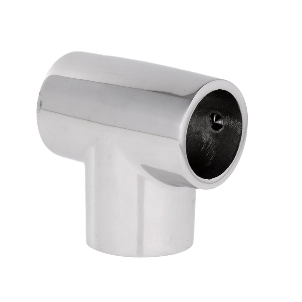 Marine 316 Acciaio Inox Barca Yacht Corrimano Raccordi 90 Gradi Tee 25mm