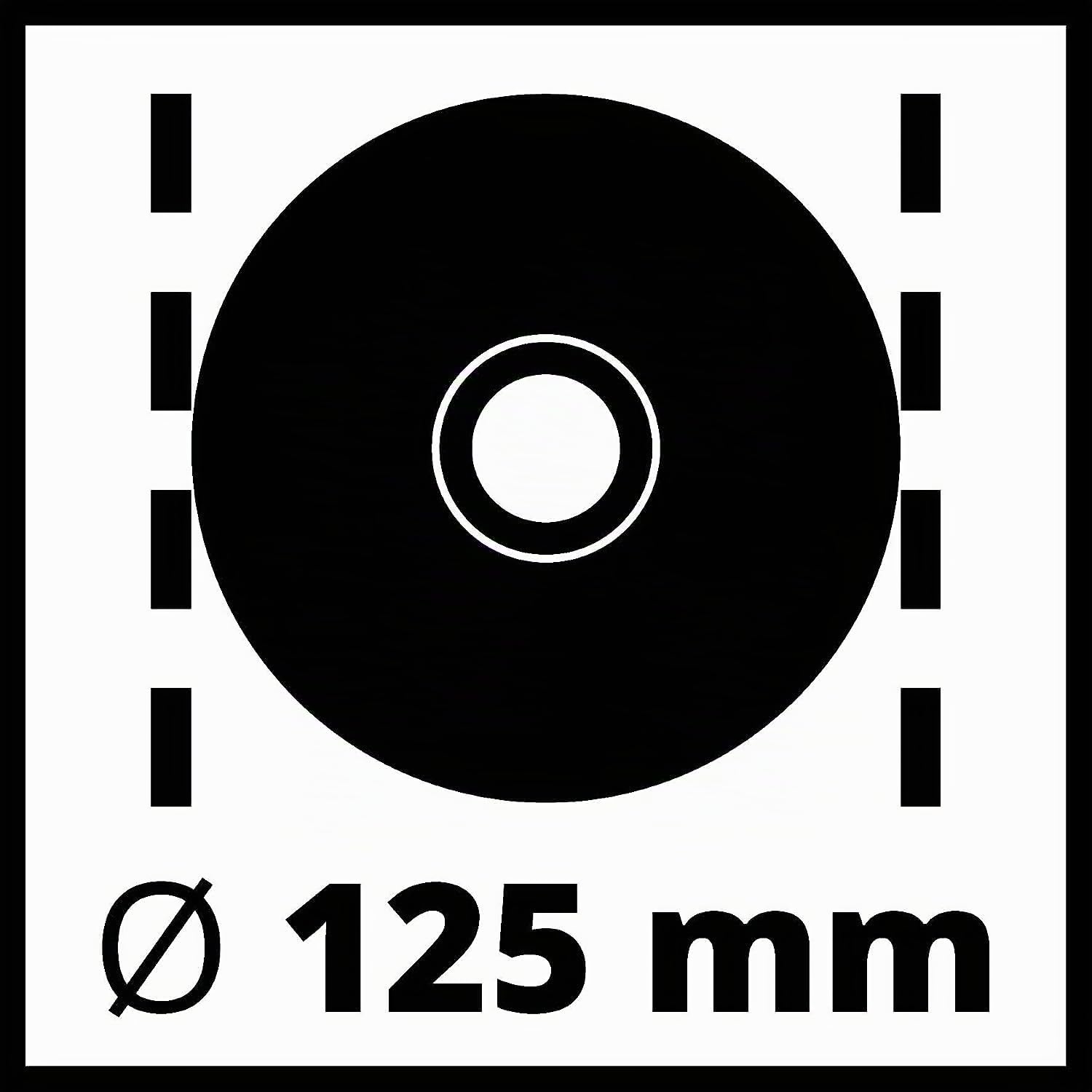 Einhell Amoladora angular TE-AG 125 CE (1100 W, disco Ø 125 mm, electrónica constante, capó de protección, llave en mango adicional ajustable, sin disco de corte)