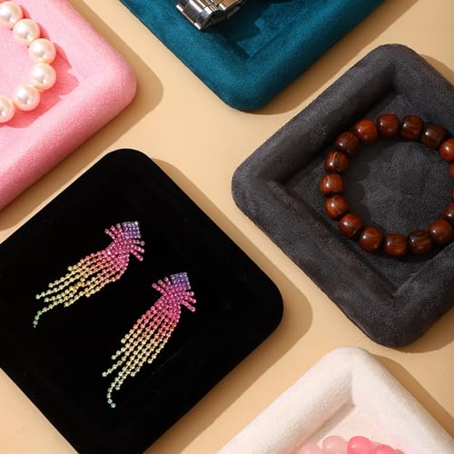 Plateau à bijoux en microfibre doux pour ranger bague collier et accessoire délicat