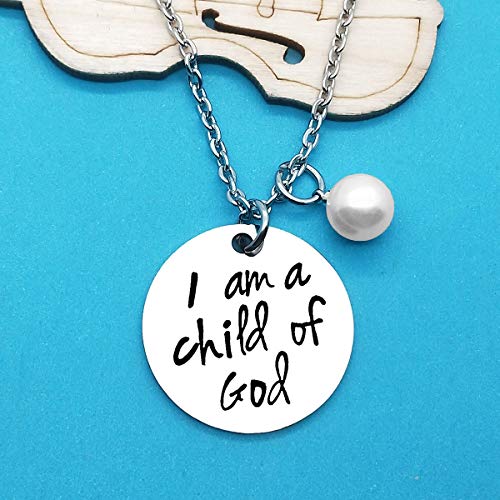 Xiahuyu Goddaughter Gifts for Women for I am a Child of God Necklace First Communion Gift Baptism Gifts for Godchild Religious Jewelry Goddaughter Necklace Gift2