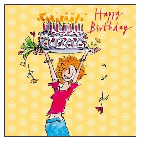 Quentin Blake Birthday Card - Cake Time! Cover