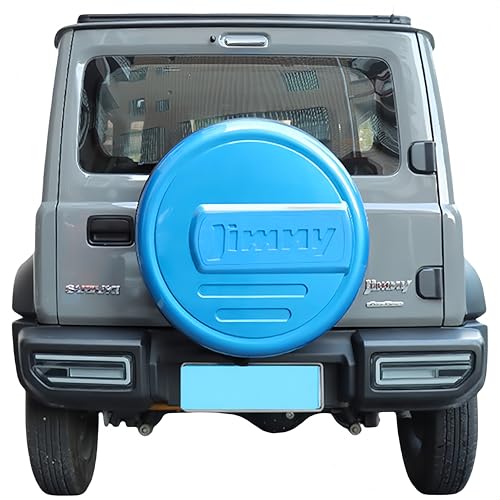 VMOILN スペアタイヤカバー スズキジムニー JB64 Sierra JB74W 16 インチリアスペアタイヤカバー ハードタイヤカバー 耐候性交換用タイヤカバー(ブルー)