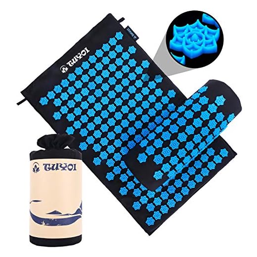 TUYOI Acupressure Mat and Pillow Set Accupressure Body Mat for Massage, Muscle Relaxation, Back Pain Relief