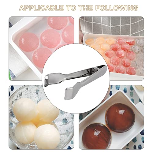 2 Pcs Stainless Steel Ice Tongs with Sawteeth for Ice Bucket Ice Sugar Cubes Coffee Bar Food Serving - Image 4
