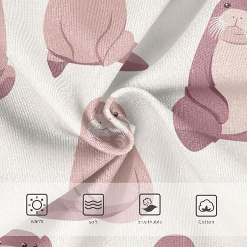 Wusikd Cute Walruses Girls' Underwear Cotton Girls Briefs Soft Toddler Underwear 2T3