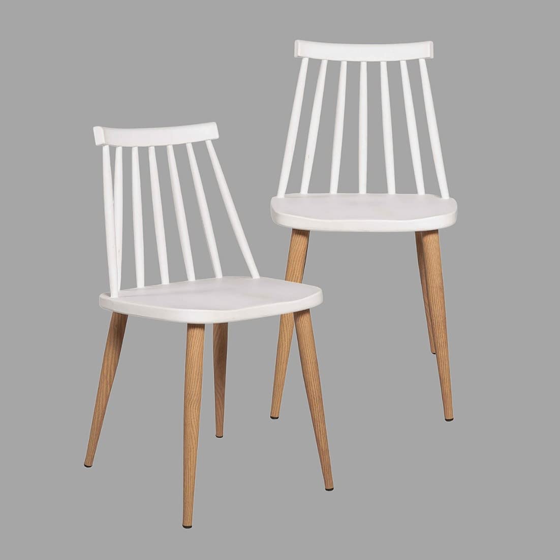 Set of 2 Iconic, Modern, Designer Chair for Home, Cafe, Hotel & Office (White)