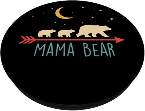 Miniatura 2 de Mama Bear - Oso de mamá con 2 cubos de enchufe retro  PopSockets Grip y soporte para teléfonos y tabletas