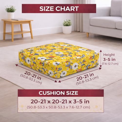 Image of STITCHNEST 'Contour Fit Series' Stretchable Printed Wooden Sofa Cover (Pack of 2) - Elastic Wooden Chair Cover | Wooden Sofa Seat Cover | Size - 20-21 x 20-21 x 3-5 in