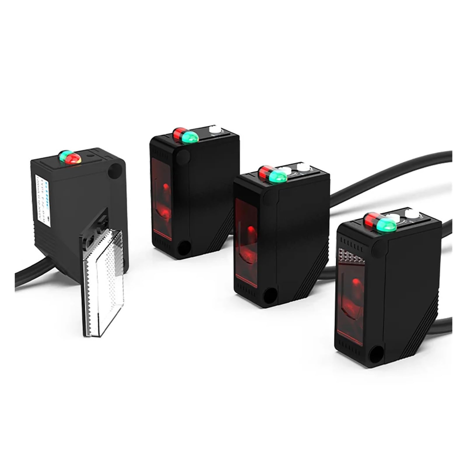 E3Z-T81 fotoelektrischer Sensor, Durchlicht-Schaltabstand 5 m, NPN, PNP, 10–30 V DC, quadratischer fotoelektrischer Schalter mit Halterung (Color : 10M 3-Wire NPN NO NC)