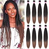 AQINBEL Pre stretched Braiding Hair 26 Inches -8 Bundles Itch Free Synthetic Fiber Crochet Twist Braids Yaki texture Braiding Hair Extensions (1B/30#)