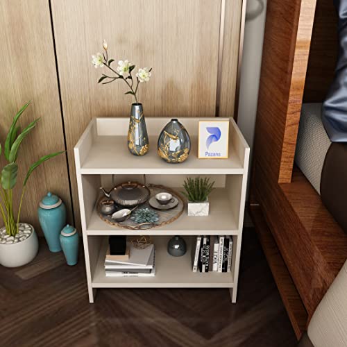 Image of Multipurpose Engineered Wood Bedside Table and Nightstand Side Table - Chairside End Table, Couch, Living Room with Storage for Home & Bed Room (40x30x45cm) (PZ-BS02-NAT)