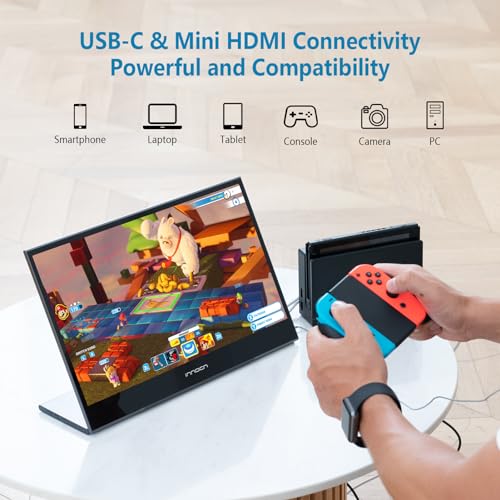 Image of INNOCN 15.6 inch Portable Monitor Touchscreen | 1080P | HDMI, USB C HDMI | for MacBook, Windows, Tablets, Android, Chrome, PS4, Switch, Mini PC | 400Nits | 100% sRGB