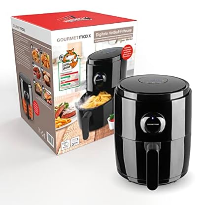 GOURMETmaxx Heißluftfritteuse | 3L Airfryer mit Timer & Touchscreen | Fritteuse mit 8 Funktionen & 6 Programmen | energiesparend frittieren, nahezu ohne Öl | Minibackofen - 1400 W – Bild 7