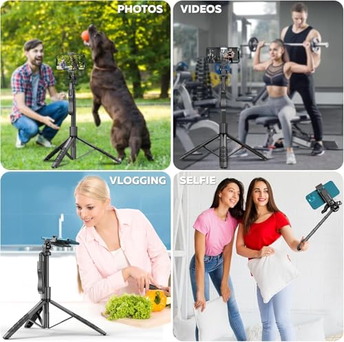 Image of SooPii All-in-One Bluetooth Selfie Stick Tripod with Wireless Remote, 360 Rotation, Extendable & Foldable Stand for Mobile Phones,GoPro & Action camera, Ideal for Vlogging, Travel, and Live Streaming