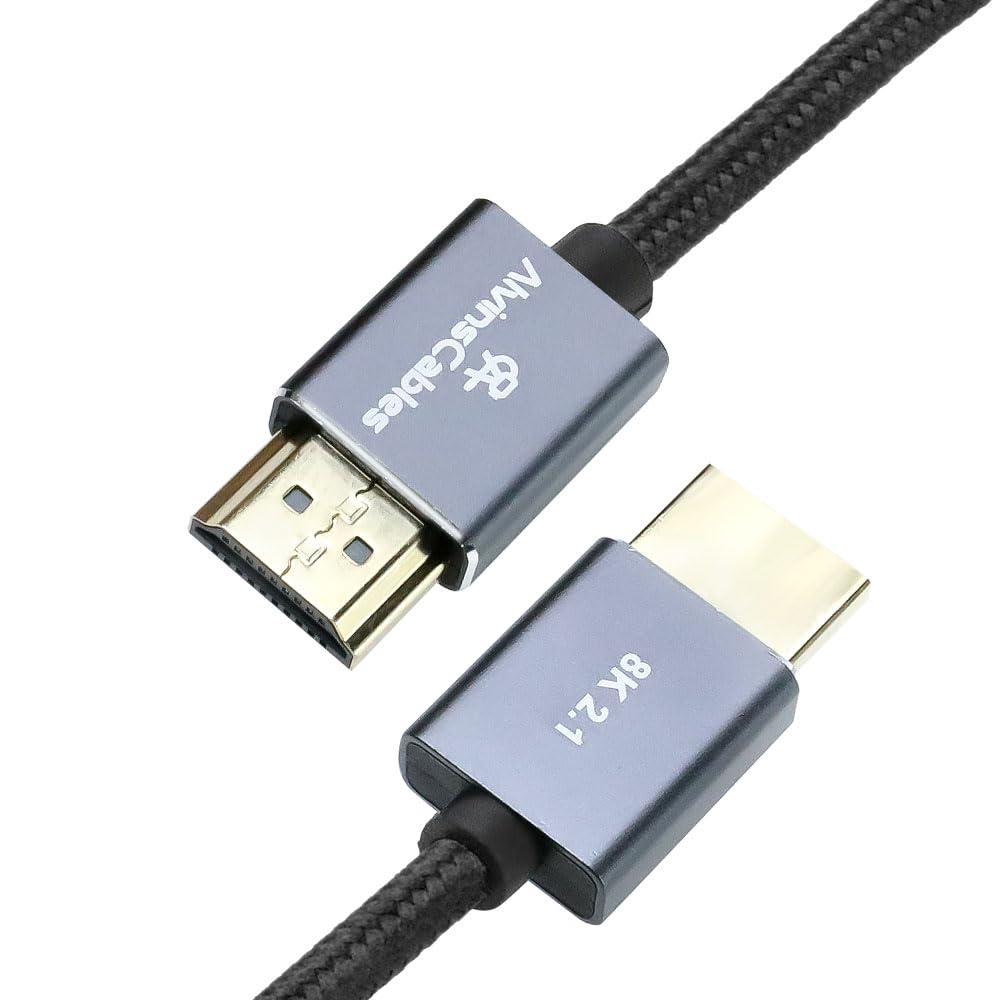 Alvin's Cables 8K 2.1 HDMI Cavo ad Alta Velocità Cavo a Spirale Intrecciato per Atomos Ninja V, Portkeys BM5, per Feelworld Monitor, per Canon C300, Z CAM E2, per Sony FS5