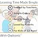 OWLCONIC Non Ticking Kids Clock for Kids Learning to Tell Time, Telling Time Teaching Clock for Kids, Wall Clock Kids, Classroom Clock, Kids Learning Clock, Silent Kids Clocks for Bedrooms.