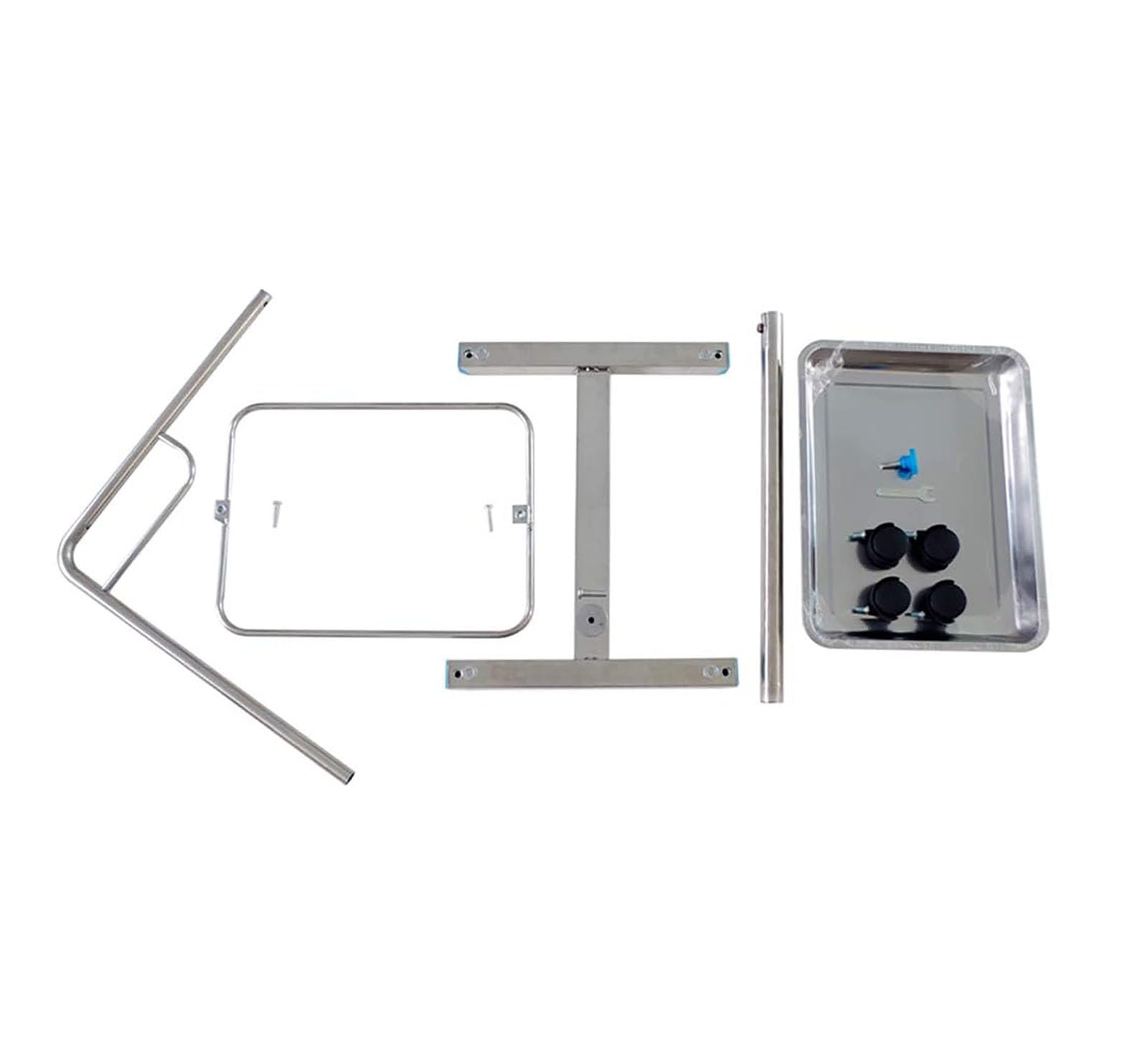 Soporte de bandeja móvil ajustable con ruedas, carrito de almacenamiento para spa, clínica, laboratorio, hospital, odontología