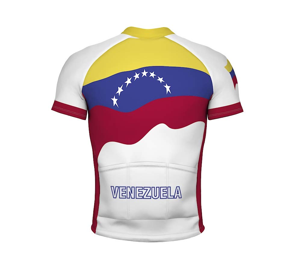ScudoPro Venezuela Emblem Full Zipper Bike Short Sleeve Cycling Jersey for Women - Size 3XL Multicolored