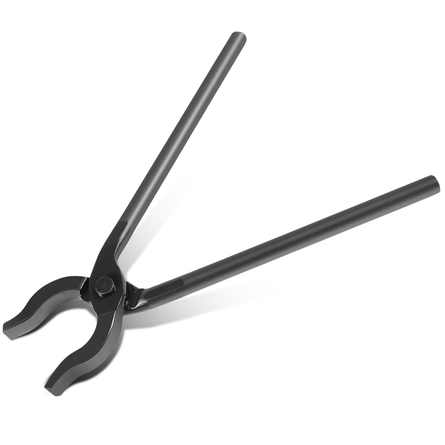 0004930-300 Blacksmith Tongs 12'' Long for Forge & Welding Bench Jaw Tongs Holds Hot Steel Firmly, Forging Tongs for Beginners & Professionals